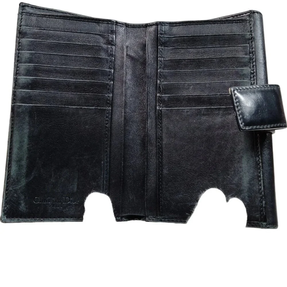 259181BX (L1) Christian Dior Wallet Long Black PVC - Picture 4 of 10